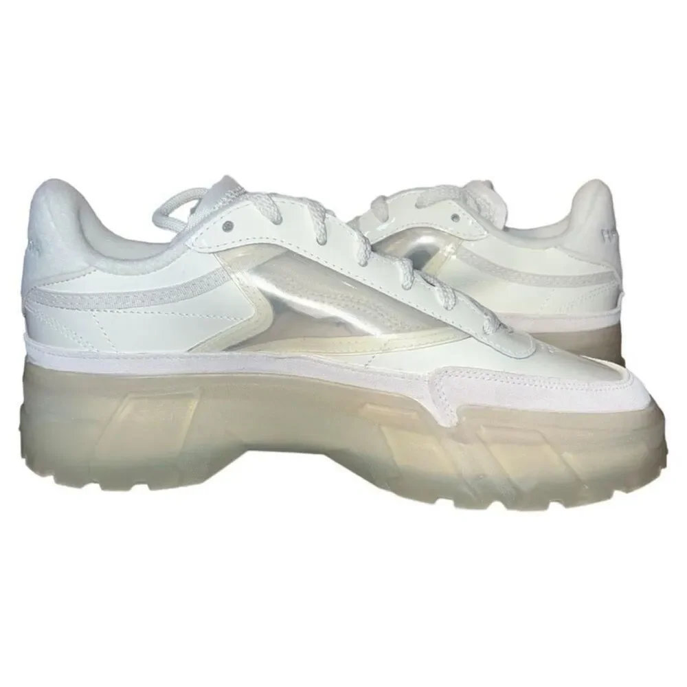 Reebok women shoes Cardi B Club C girls low top white sneakers women 10 New